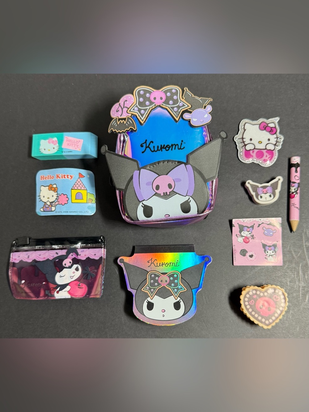 Real Littles Sanrio Kuromi Scented Mini Backpack + 10 Micro Stationery Surprises